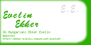 evelin ekker business card